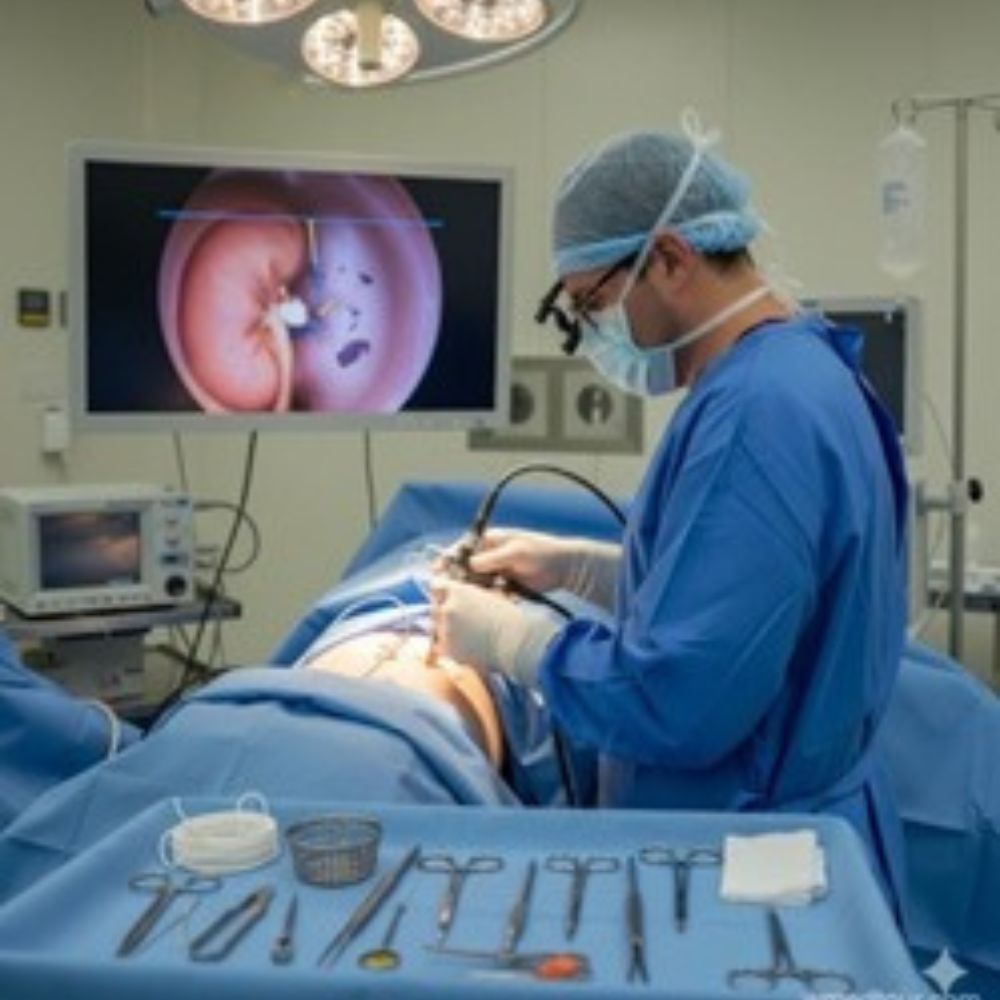 Laparoscopic stone surgery procedure